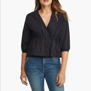 ABLE June Wrap Top - Black